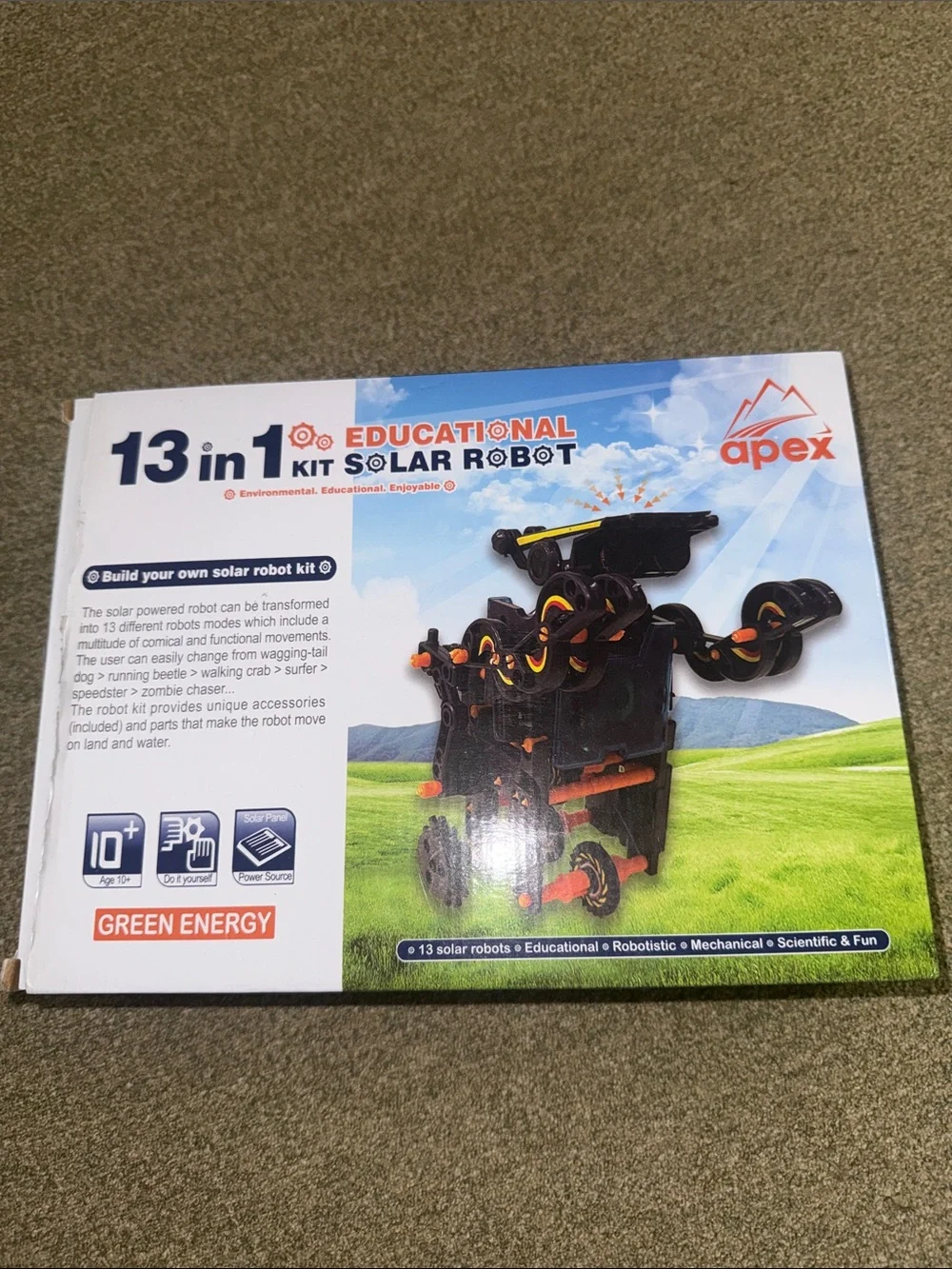 Apex 13 In 1 Kit Educational Solar Robot (new, open box)